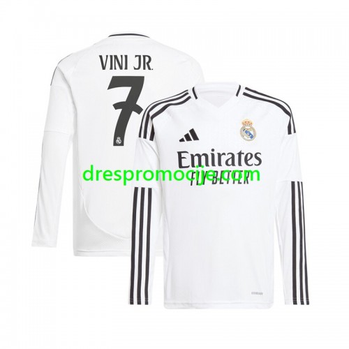 Real Madrid Vinicius Junior 7 Dres Domaći 2024/2025 Dugim Rukavima Real Madrid Vinicius Junior 7 Dres Domaći 2024/2025 Dugim Rukavima